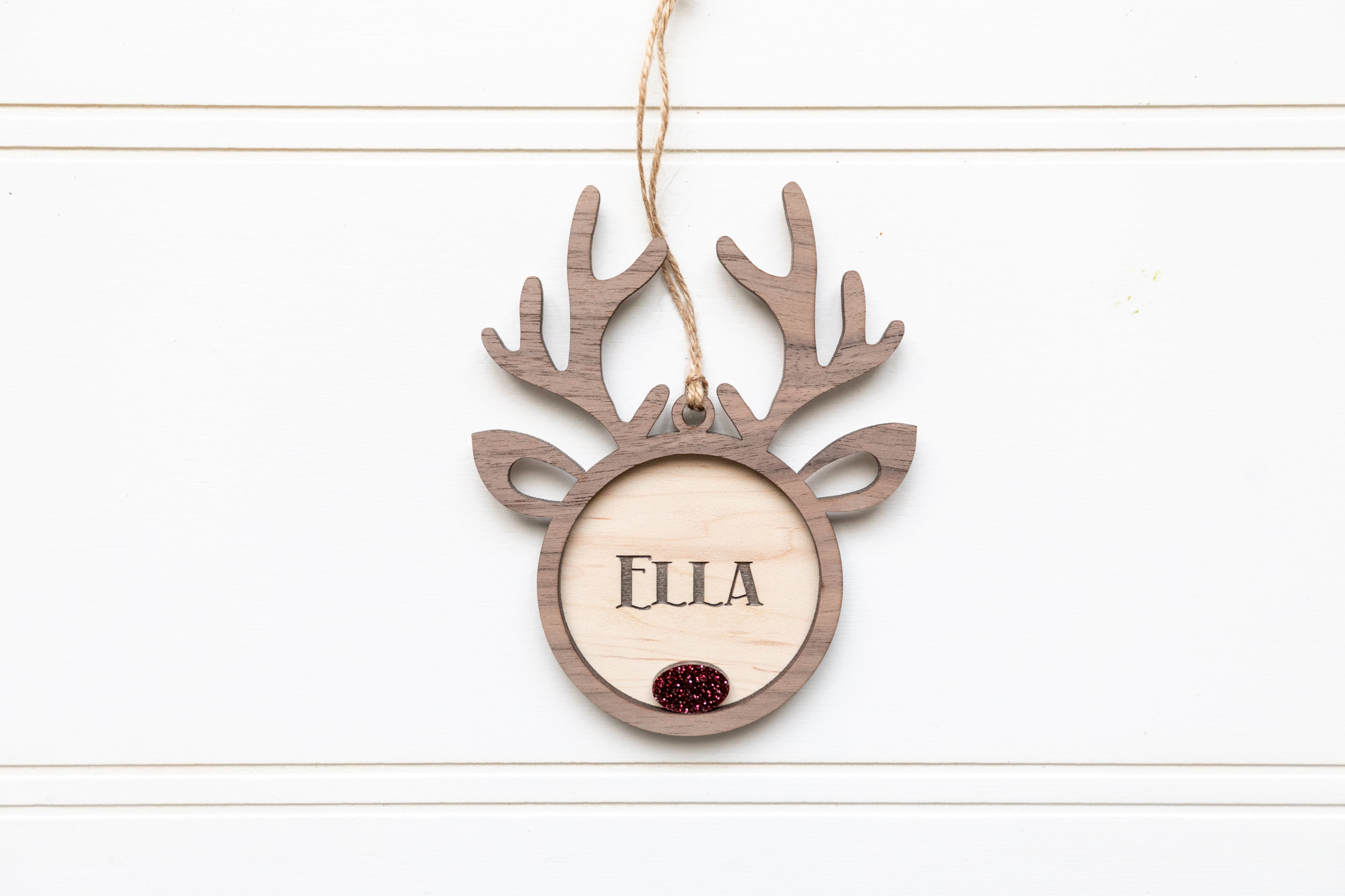 Personalized Reindeer Christmas Ornament