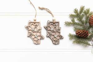 Alberta Rose Christmas Ornament - Oak & Maple