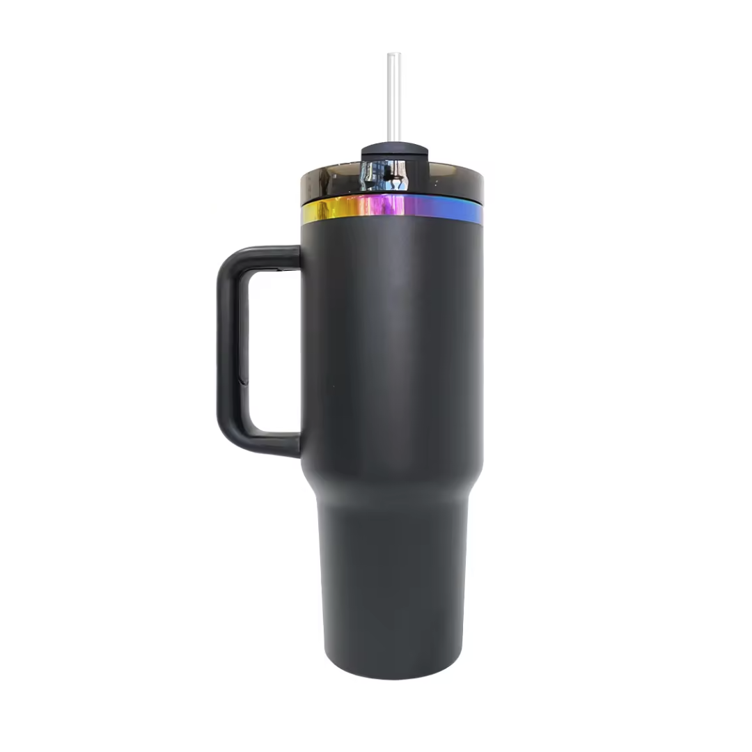 40 oz Mountains and Clouds Tumbler with Handle