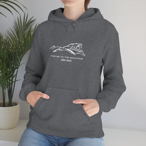 Unisex Heavy Blend™ Hooded Sweatshirt Take Me To The Mountains With Hinton AB