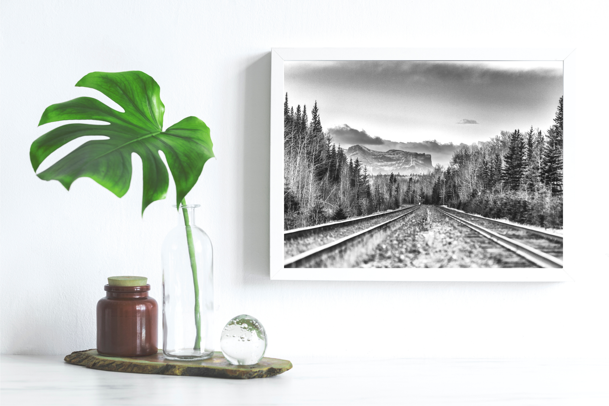 Photo Print - Train Tracks To Roche Miette - 12x18 RTS