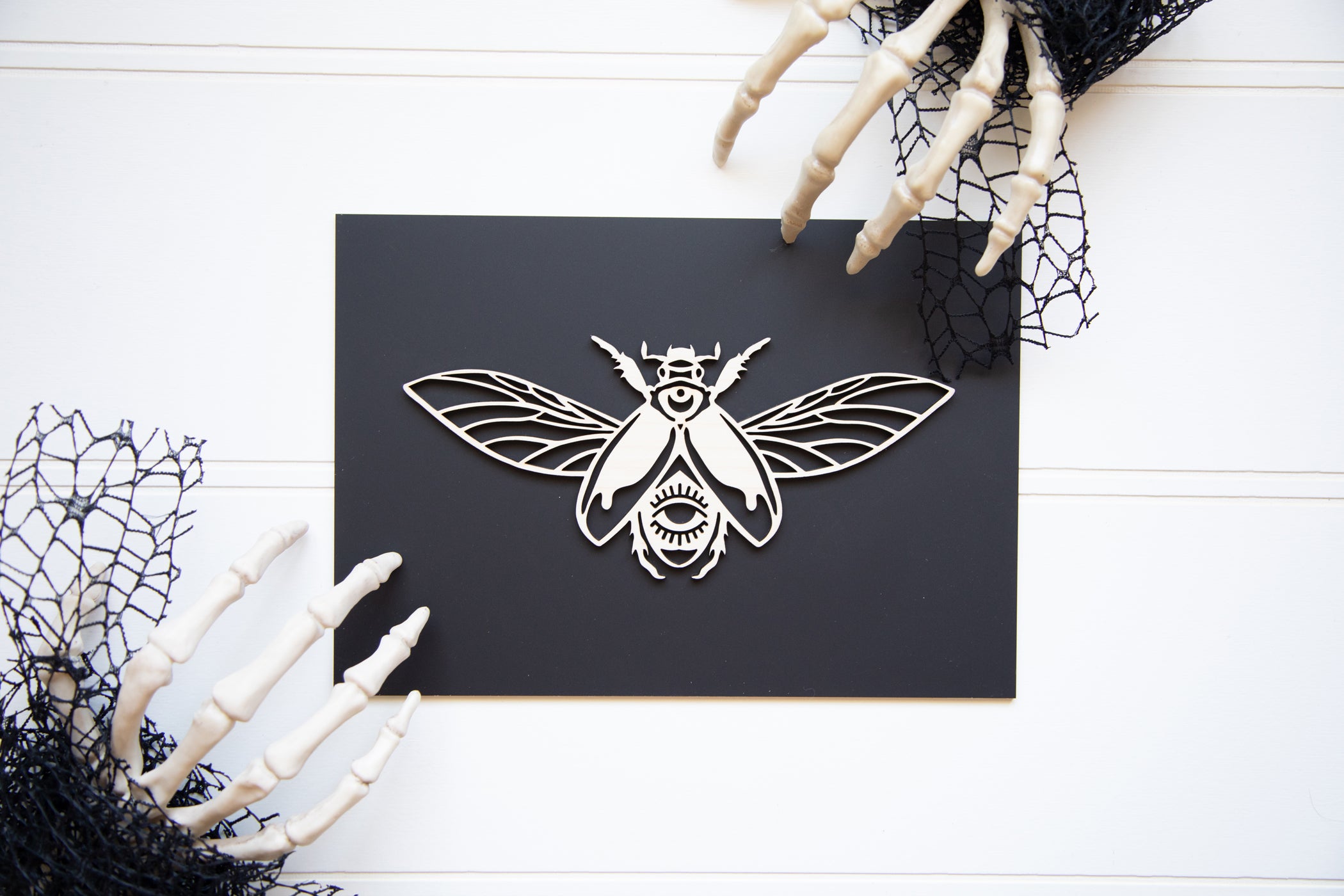 Spooky Beetle Shelf Sign