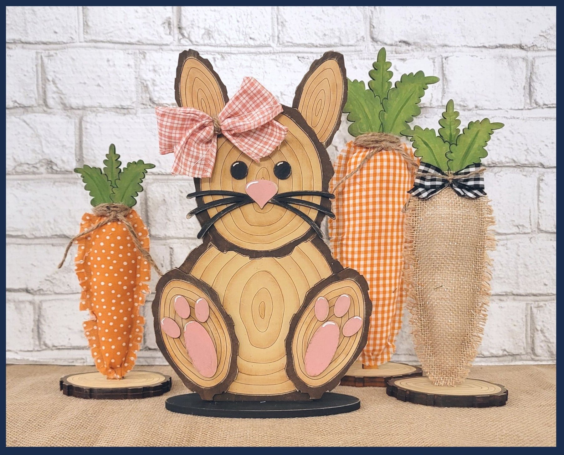 DIY Wood Kit - Wood Slice Easter Bunny