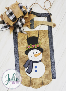 DIY Wood Kit - Christmas Sled With Cute Embellishments