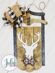 DIY Wood Kit - Christmas Sled With Cute Embellishments