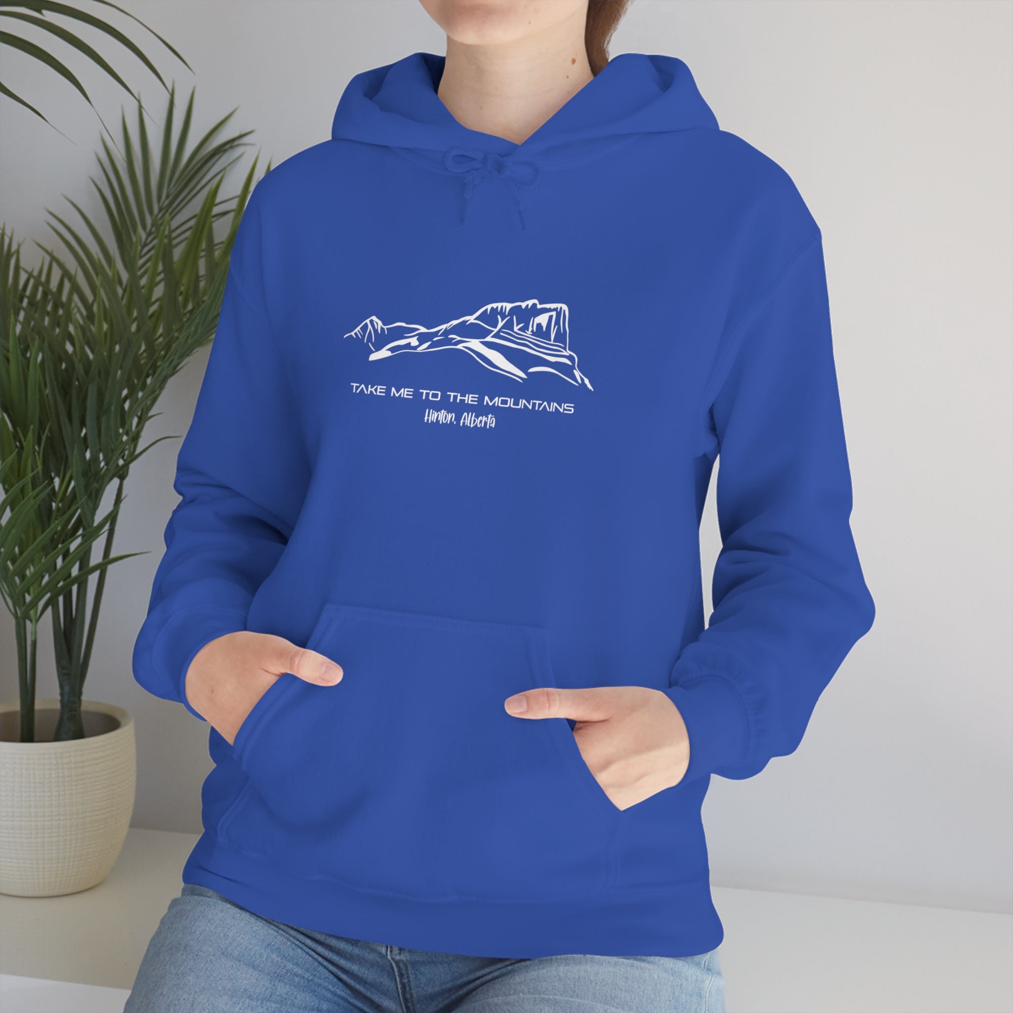 Unisex Heavy Blend™ Hooded Sweatshirt Take Me To The Mountains With Hinton AB