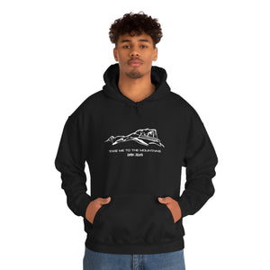 Unisex Heavy Blend™ Hooded Sweatshirt Take Me To The Mountains With Hinton AB