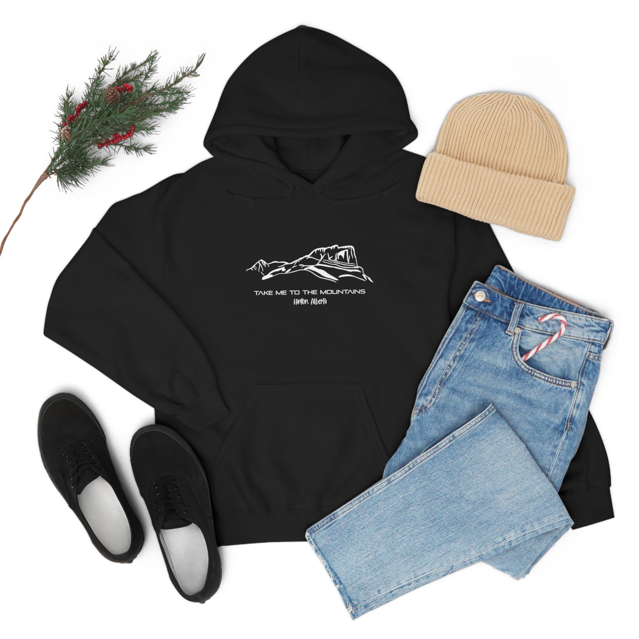 Unisex Heavy Blend™ Hooded Sweatshirt Take Me To The Mountains With Hinton AB