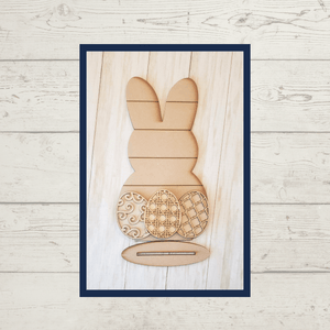 DIY Wood Kit - Bunny With Eggs Shelf Sitter