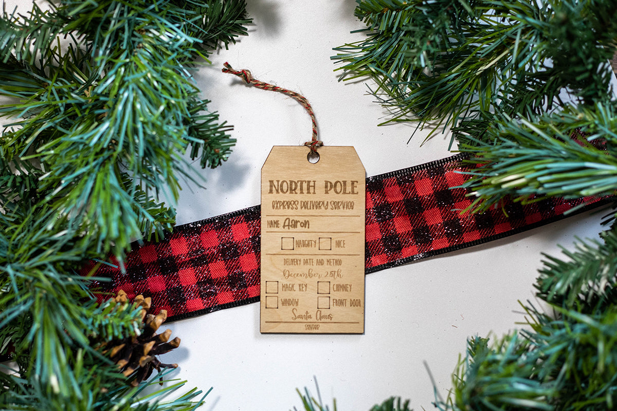 Personalized North Pole Christmas Tag