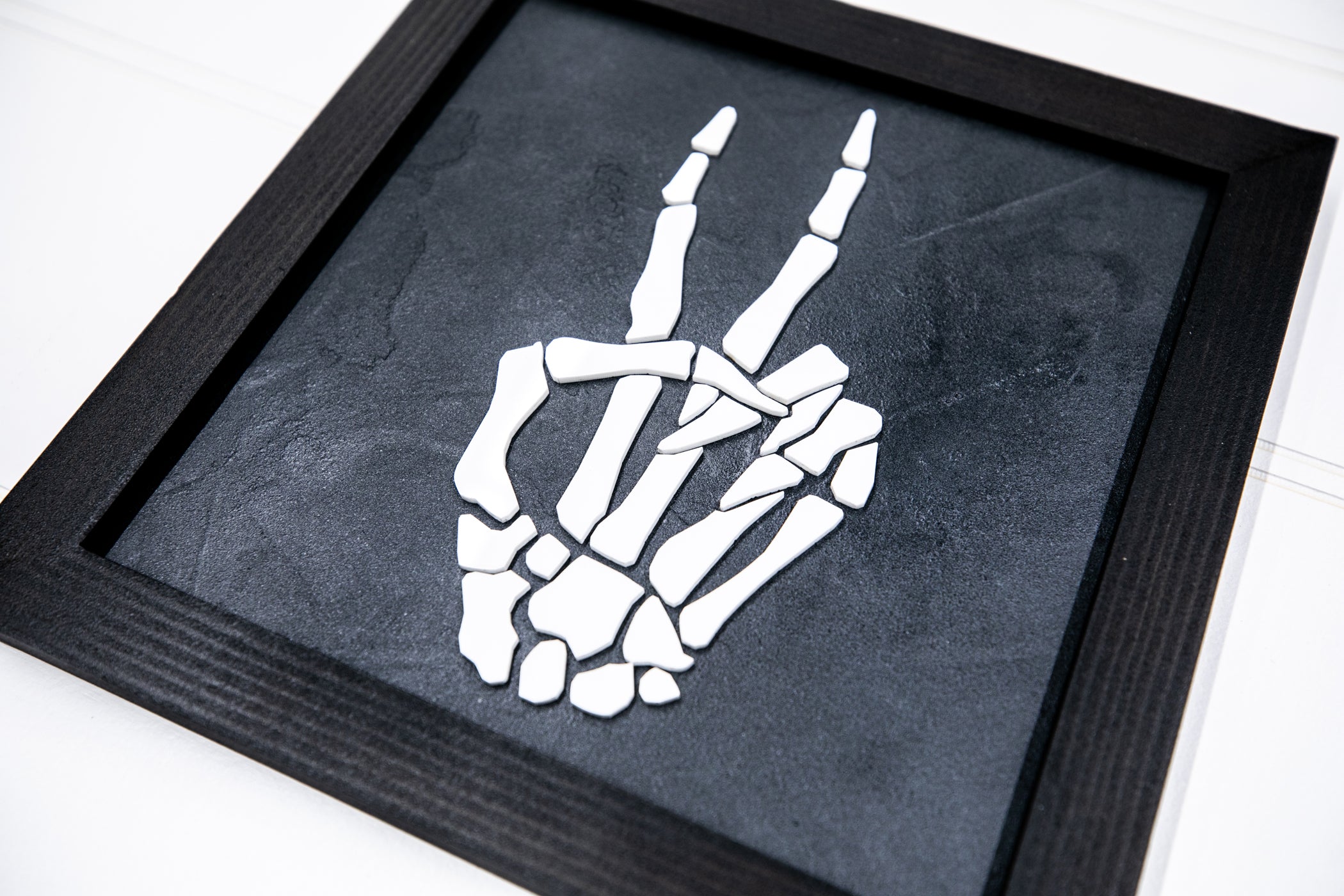 Peace Sign Skeleton Hand Sign