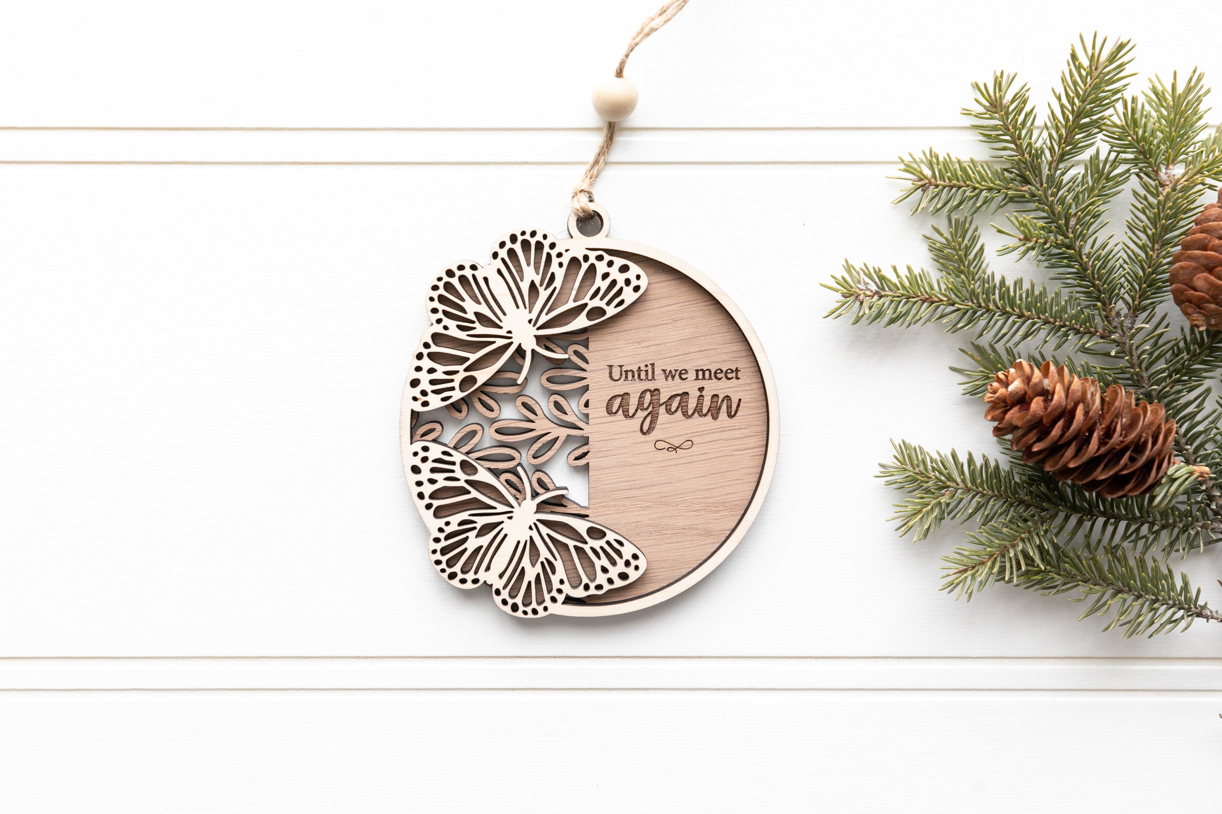 Personalized Memorial Christmas Ornament - Butterfly
