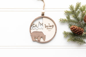Personalized Memorial Christmas Ornament - Bear