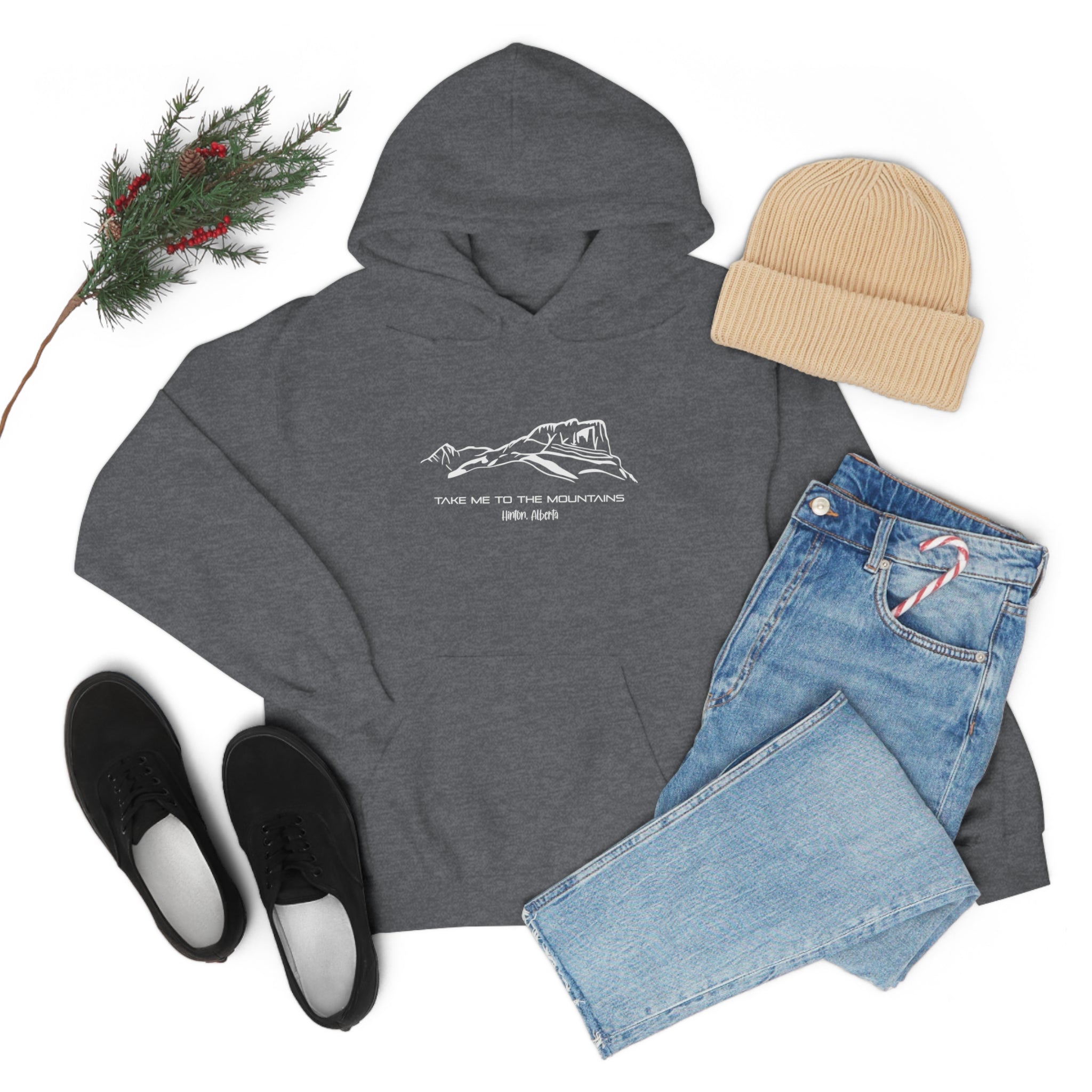 Unisex Heavy Blend™ Hooded Sweatshirt Take Me To The Mountains With Hinton AB